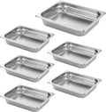 HECMAC 6 Pack Anti-Jam Hotel Pans for Catering and Storage