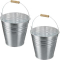 4 Gallon Galvanized Ice Bucket - Large Rustproof Metal Drink Tub
