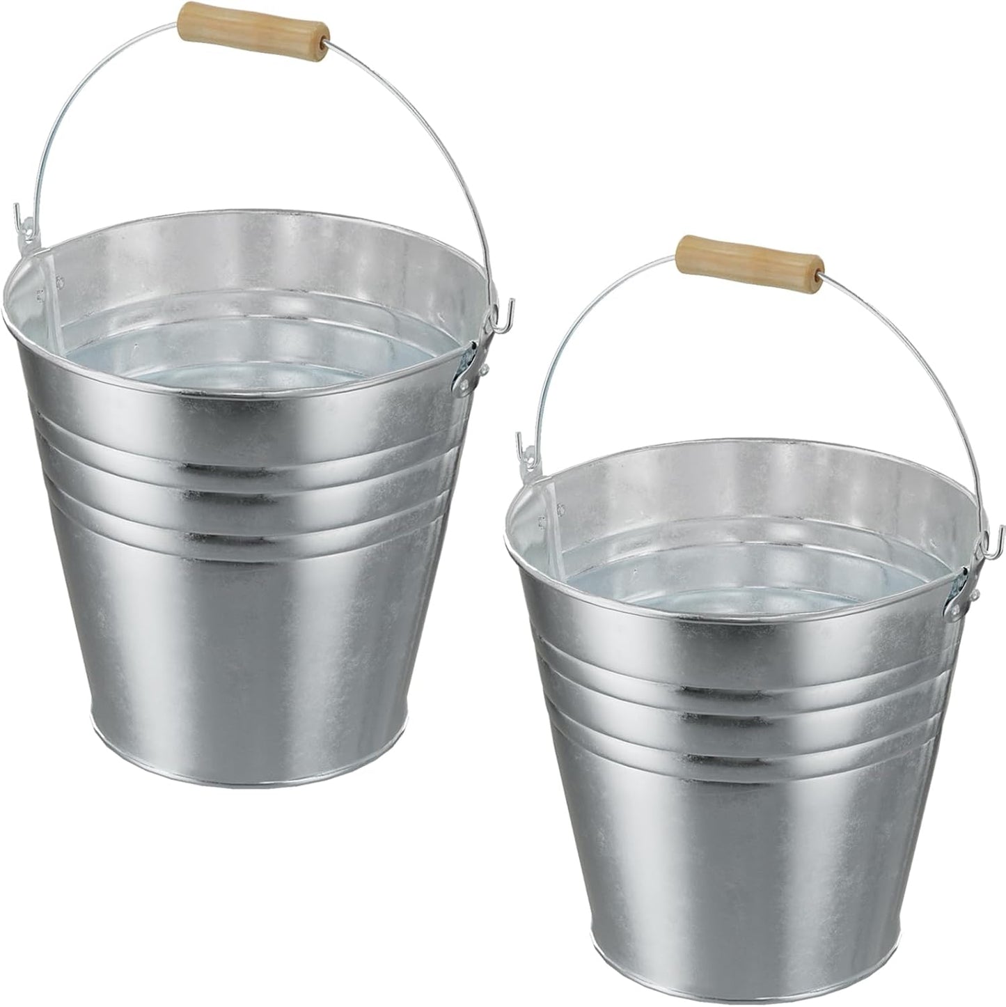 4 Gallon Galvanized Ice Bucket - Large Rustproof Drink Tub