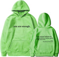 You Are Enough Graphic Hoodie by LELISKA