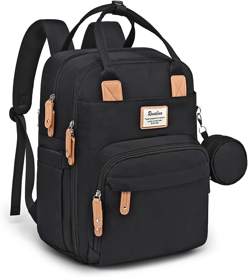 RUVALINO Diaper Bag Backpack: Large Capacity, Waterproof Design