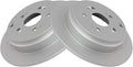 TRQ Rear Brake Rotors Set Solid G-Coated - Direct Fit Replacement