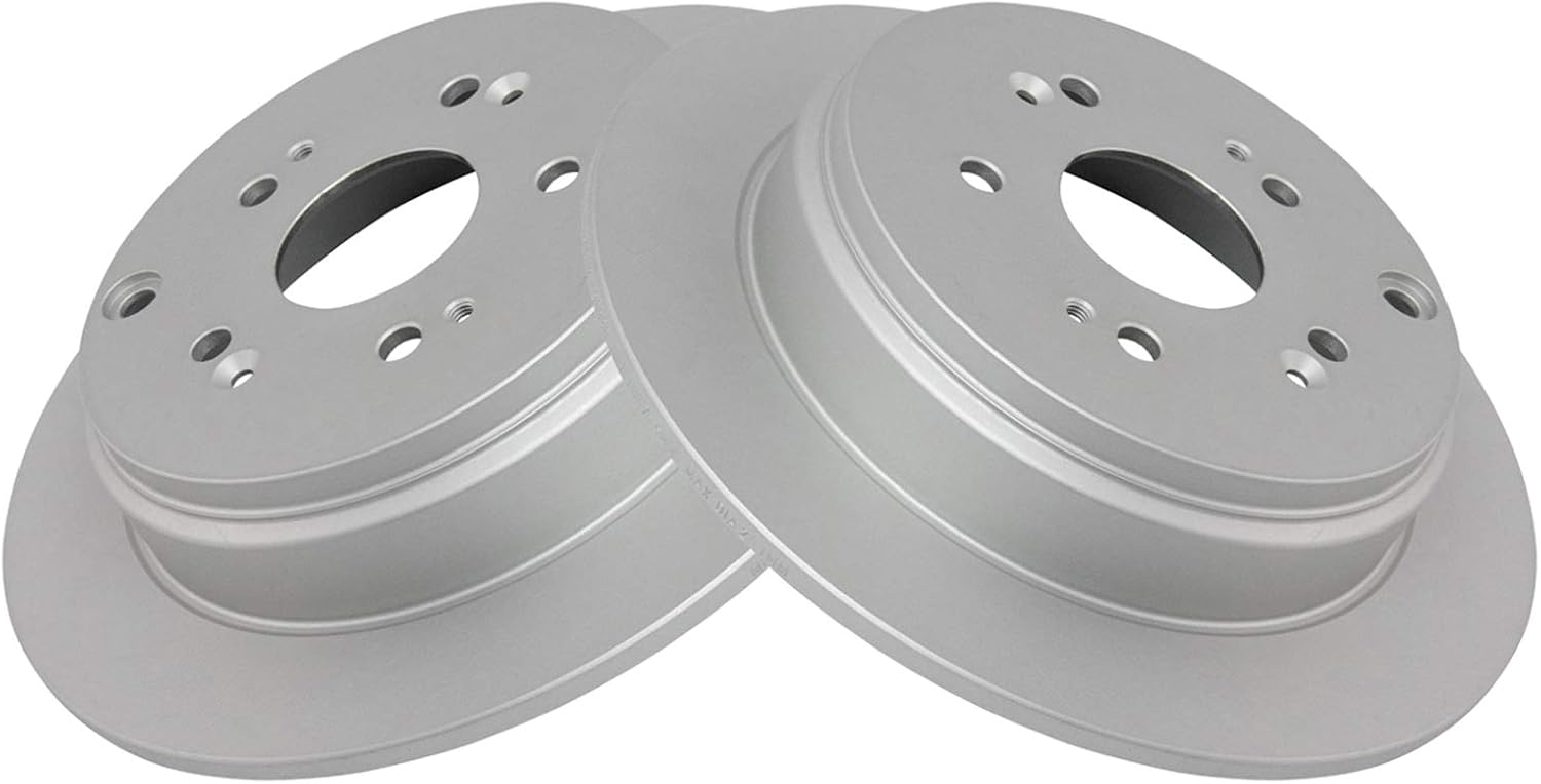 TRQ Rear Brake Rotors Set Solid Premium G-Coated for RDX & CR-V
