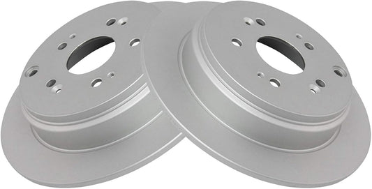 TRQ Rear Brake Rotors Set Solid Premium G-Coated for RDX & CR-V