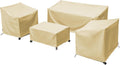 Patio Furniture Covers X-Large Beige - 4 Piece Conversation Set