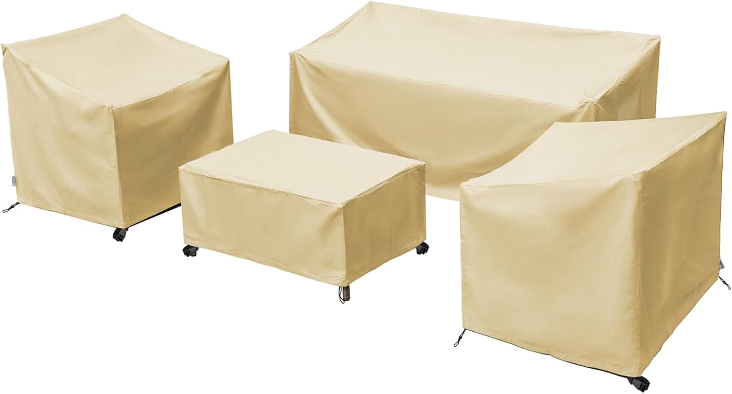 Patio Furniture Covers for 4 Piece Outdoor Conversation Set