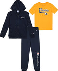 Champion Boys 3-Piece Jogger Set for Kids - Hoodie, Tee & Pants