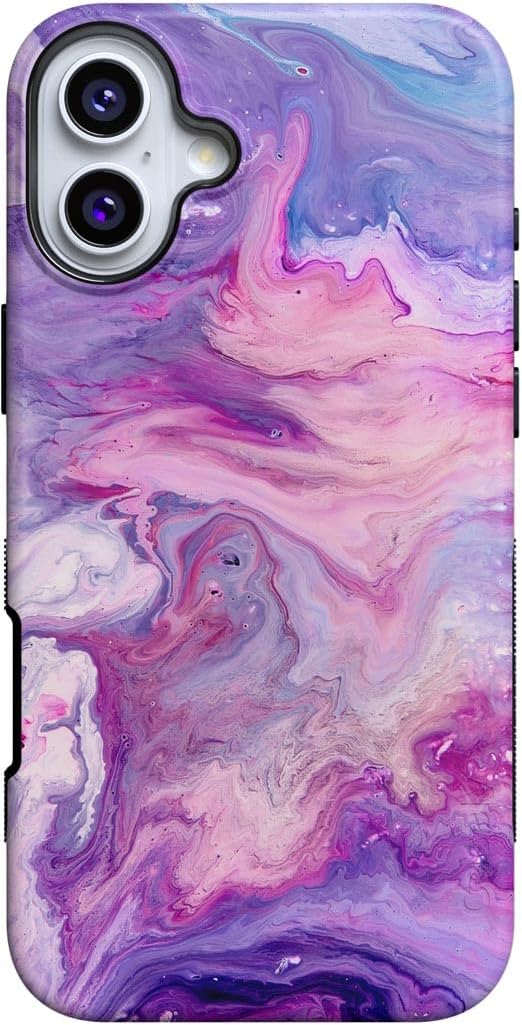 Casely iPhone 16 Plus Case - Bold Protective Design in Purple Marble