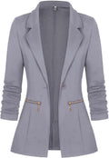 Women's Long Sleeve Open Front Blazer Jacket - Slim Work Cardigan