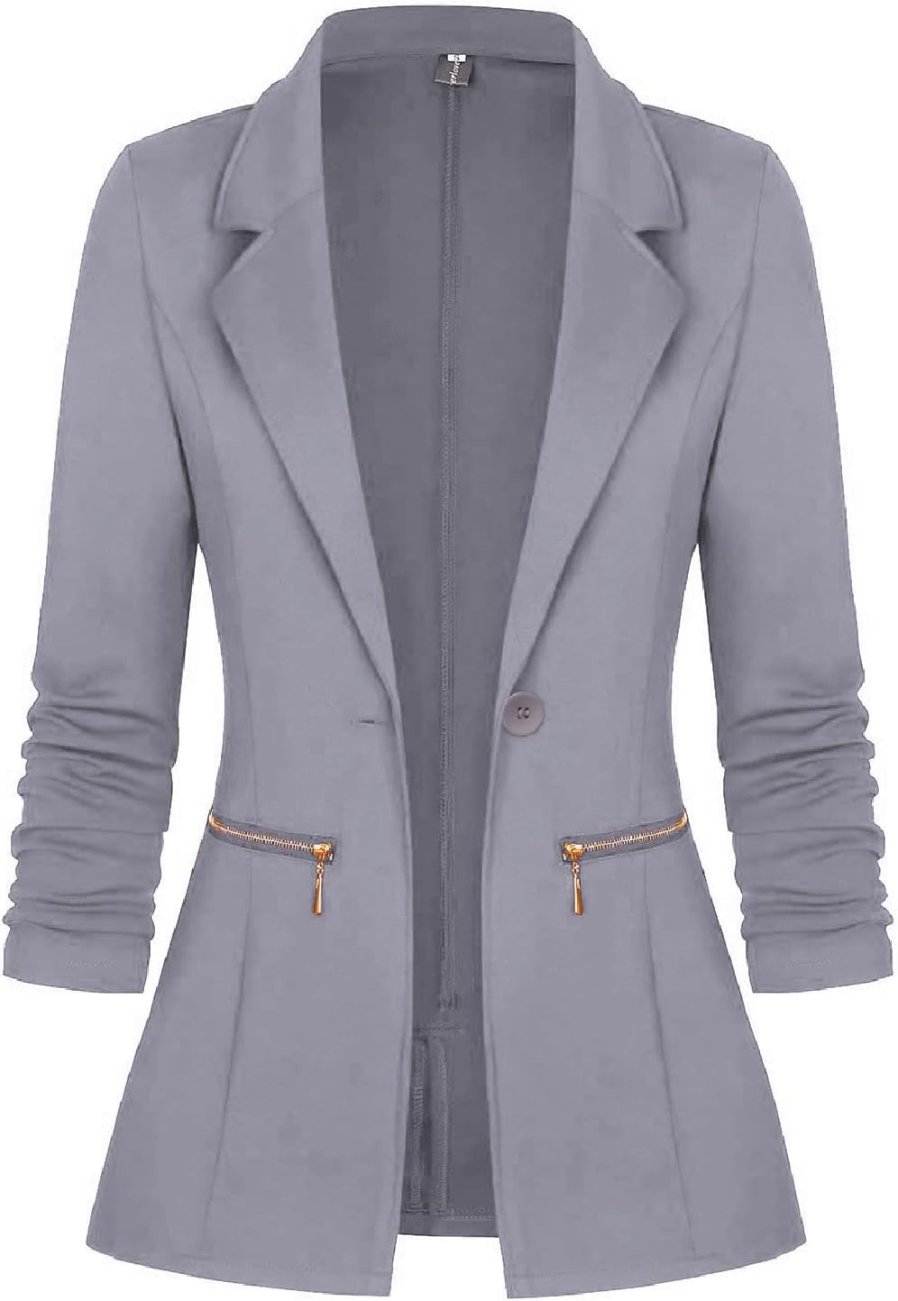 Genhoo Women's Long Sleeve Blazer Open Front Cardigan Jacket