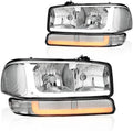 LED DRL Headlight Assembly for 1999-2007 GMC Sierra & Yukon - Clear