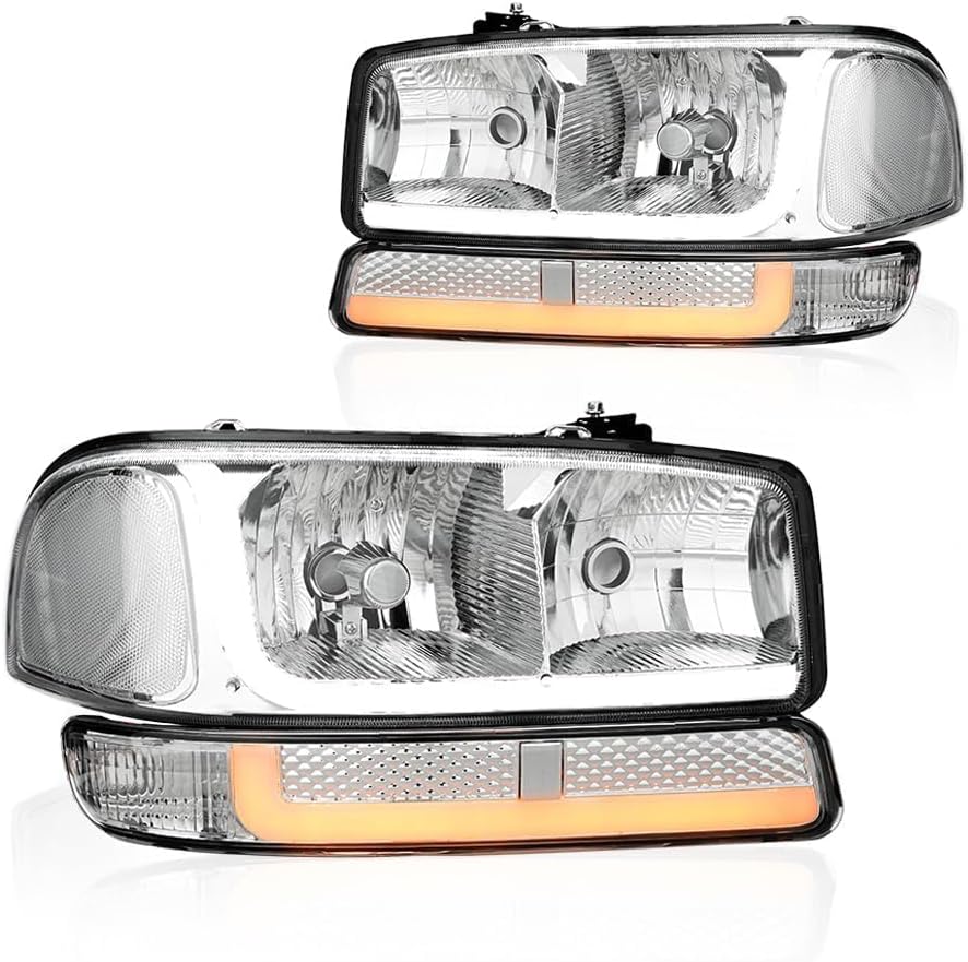 LED DRL Headlight Assembly Kit for GMC Sierra and Yukon Models