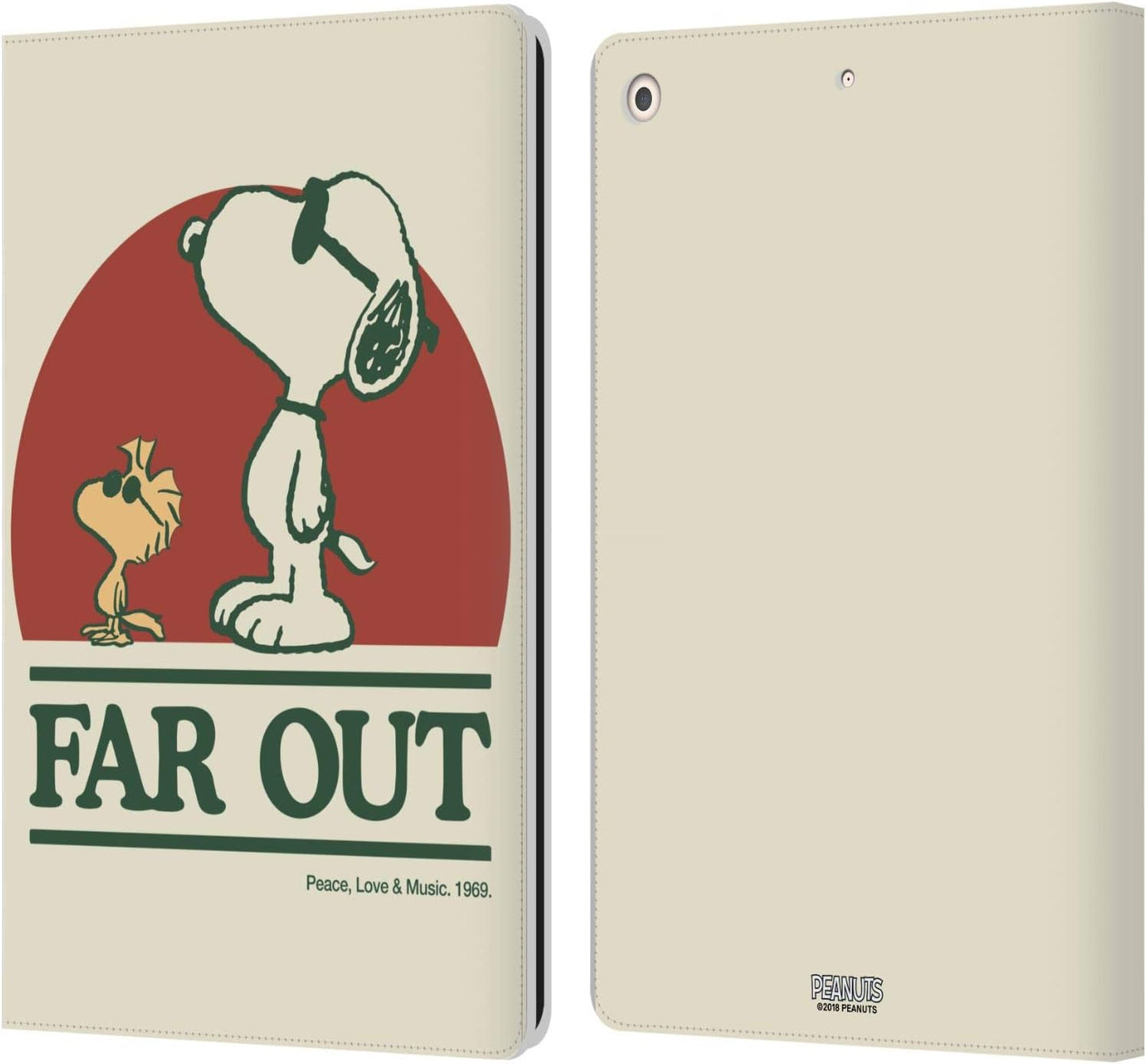 Peanuts Snoopy Woodstock Leather Wallet Case for iPad 10.2