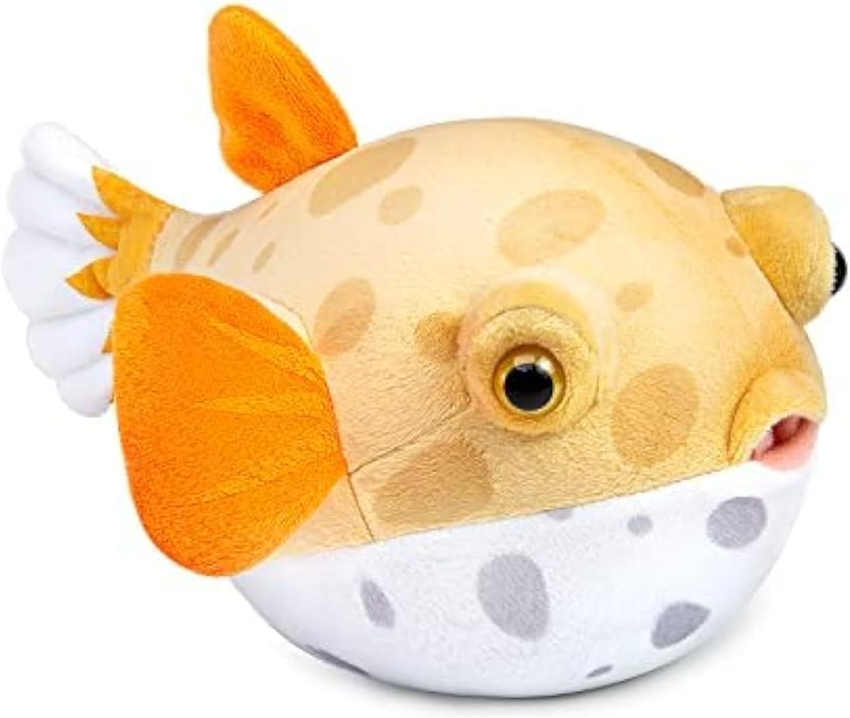FRANKIEZHOU Yellow Pufferfish Plush: Cute Fish Stuffed Toy 