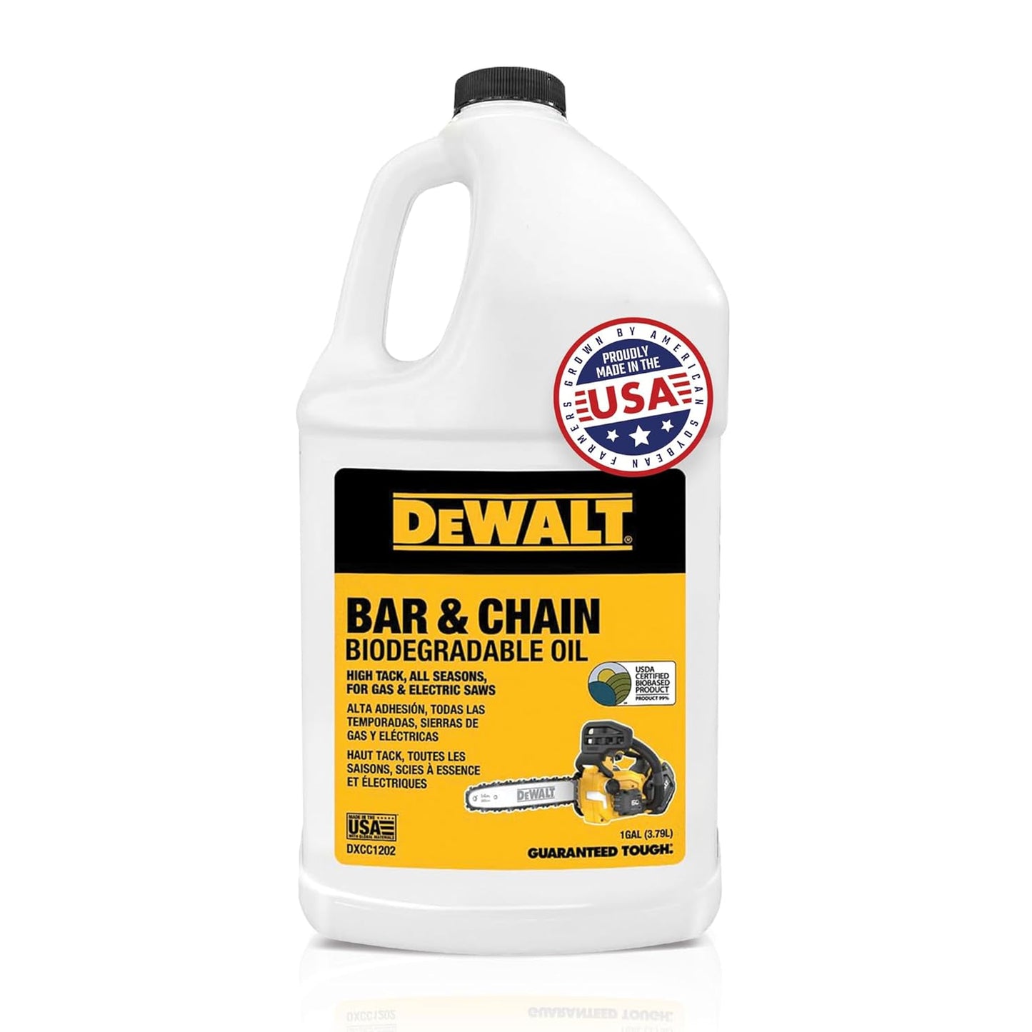 DEWALT Biodegradable Bar & Chain Oil for Eco-Friendly Cutting