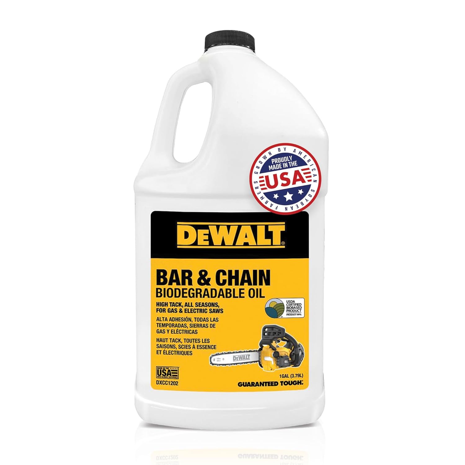 DEWALT Biodegradable Bar & Chain Oil for Eco-Friendly Cutting