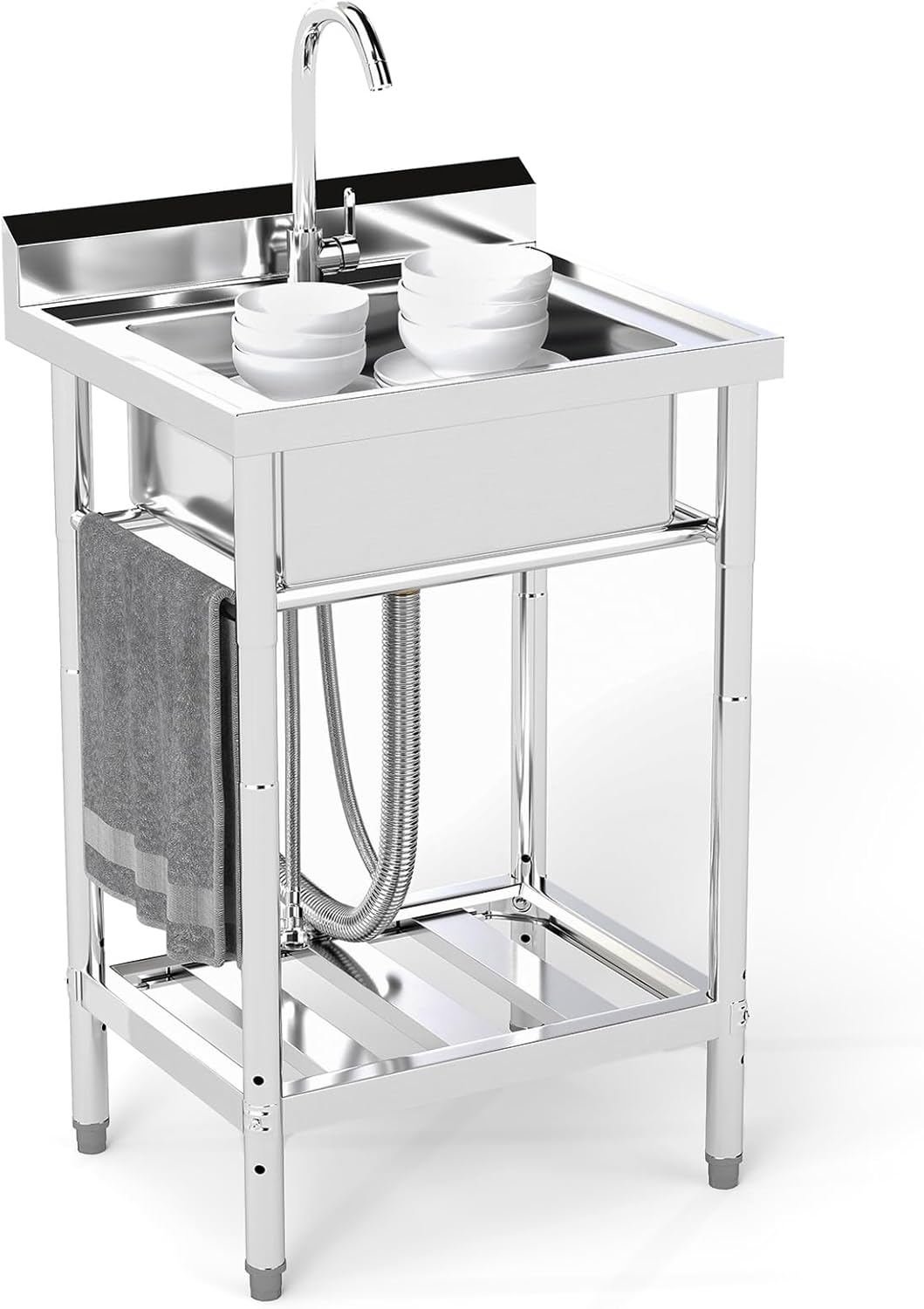 Stainless Steel Utility Sink for Kitchen and Laundry Room Use