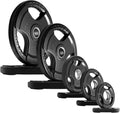 RitFit Olympic Rubber Grip Plates for Barbell - Durable Home Gym Set