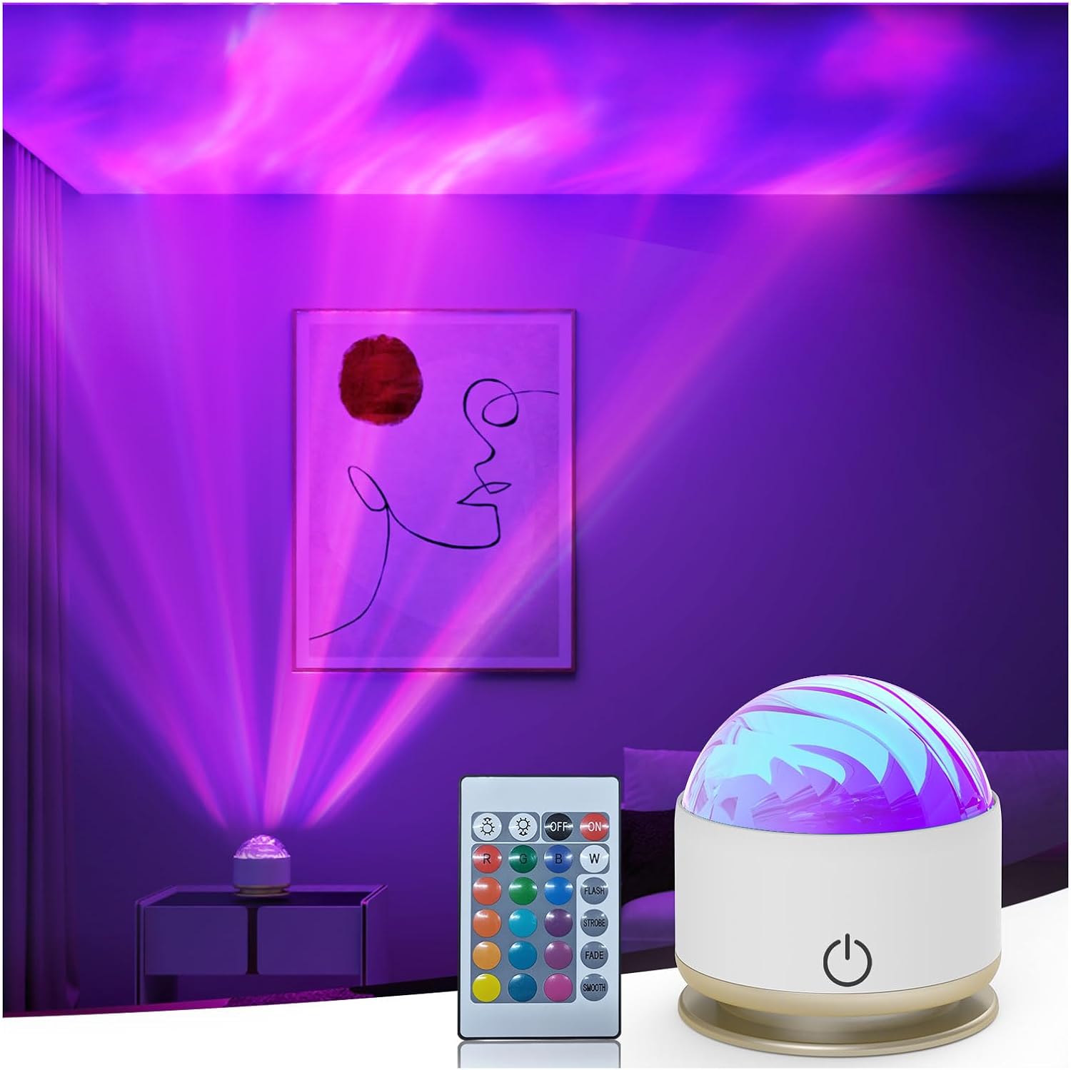 16 Color Aurora Projector for Magical Bedrooms - HUMIIEYE