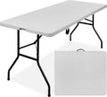 6ft Plastic Folding Table - Heavy-Duty Portable Table