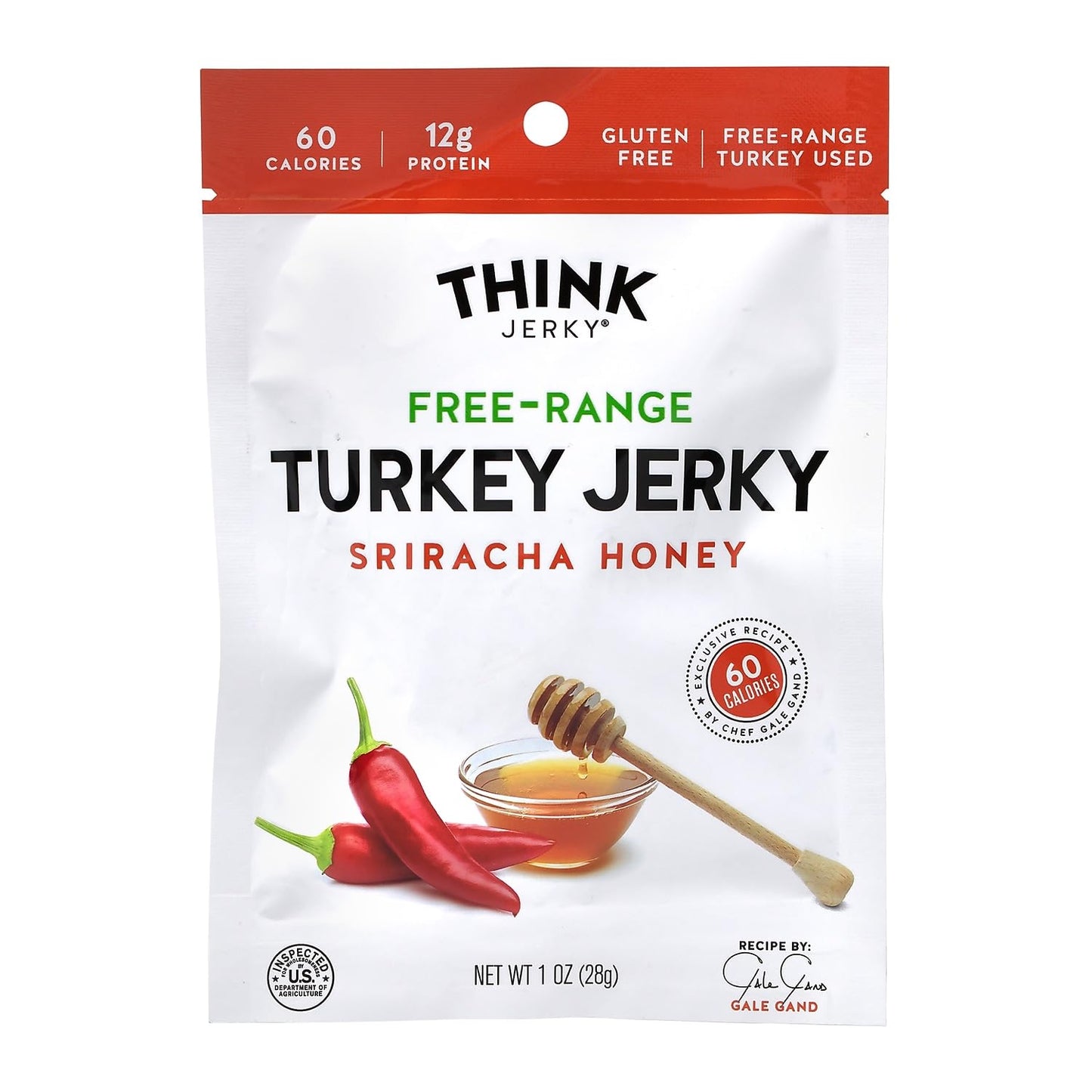 Think Jerky Sriracha Honey Turkey Jerky - Healthy Gourmet Snack