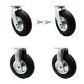 8 Inch Swivel Pneumatic Casters Set of 4 - Heavy Duty Outdoor Ready