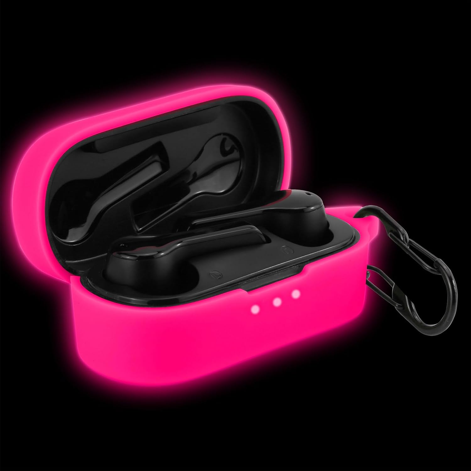 Glow-in-Dark Pink Silicone Case for TOZO T9 Earbuds
