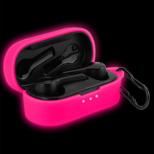Glow-in-Dark Pink Silicone Case for TOZO T9 Earbuds