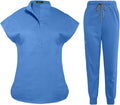 niaahinn Scrubs Set for Women - Stretch Jogger Top & Pants