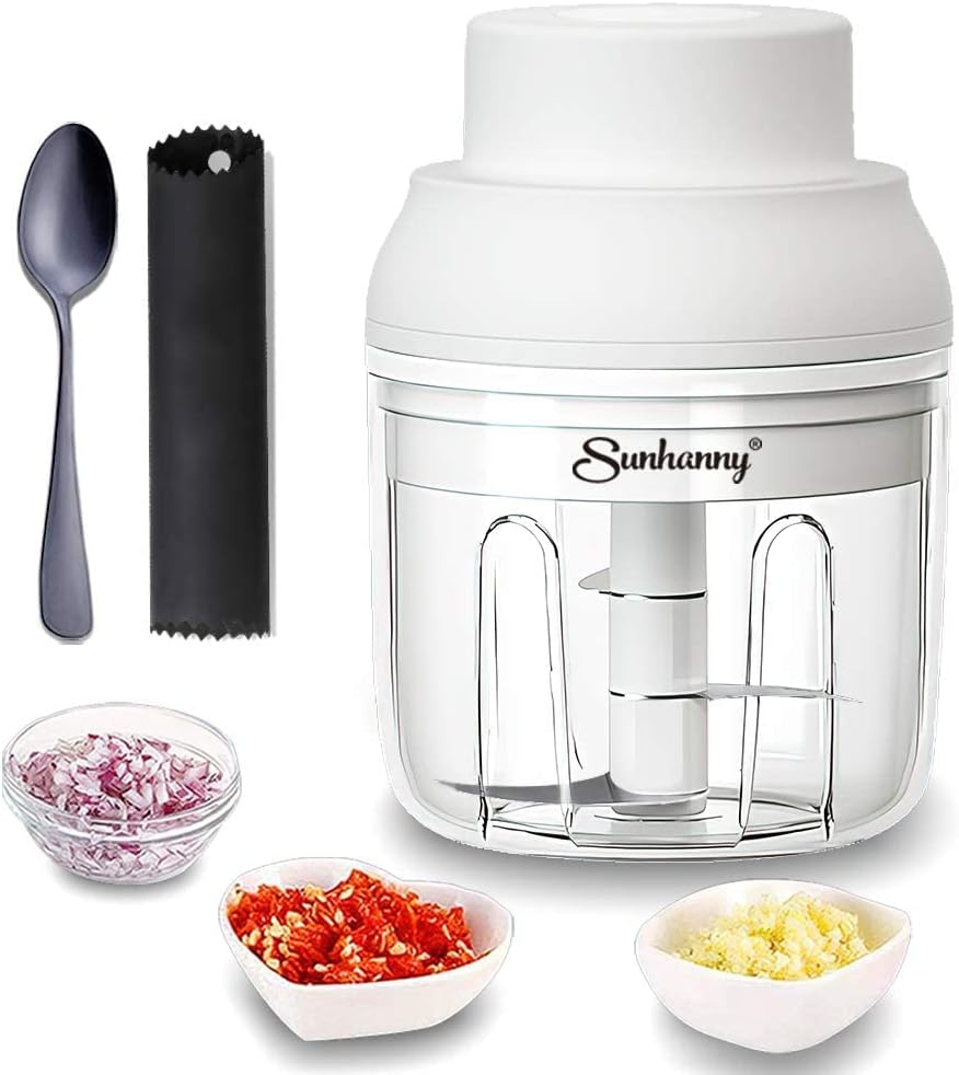 Sunhanny Electric Garlic Chopper - Effortlessly Crush & Chop Garlic