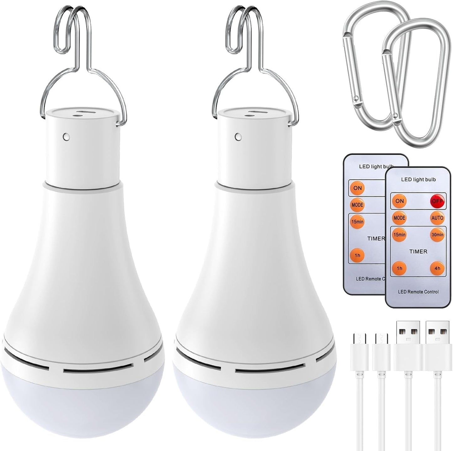 Emergency Light Bulbs with Remote & Timer