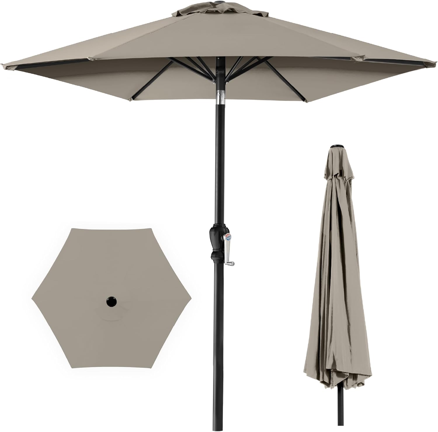 10ft Outdoor Steel Polyester Market Patio Umbrella for Sun