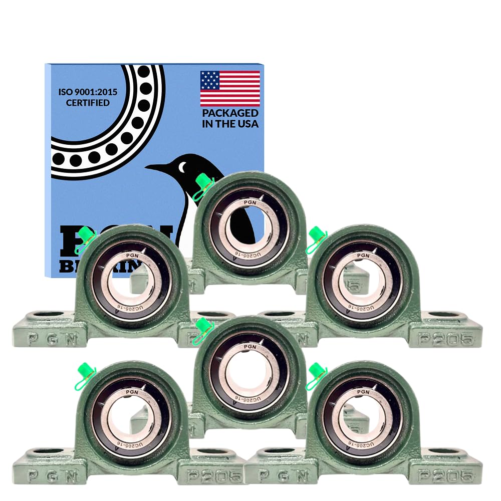 PGN UCP205-16 Pillow Block Bearing - Durable Chrome Steel Bearings