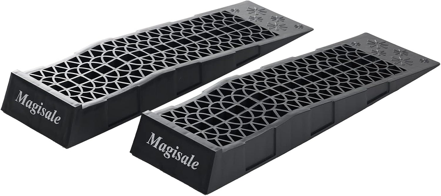 Magisale Low Profile Plastic Car Service Ramps for Maintenance