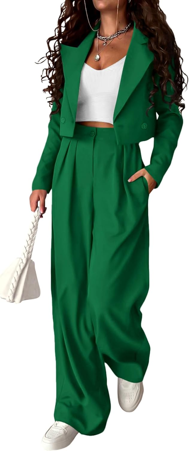 KIRUNDO Business Casual Outfits for Women 2 Piece Suit Set