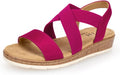 VJH confort Women's Flat Sandals - Comfortable Slip-on Slingbacks
