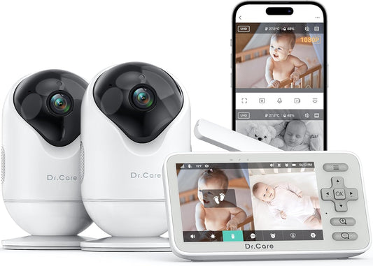 VistaView Lite Smart WiFi Baby Monitor with Dual Cameras