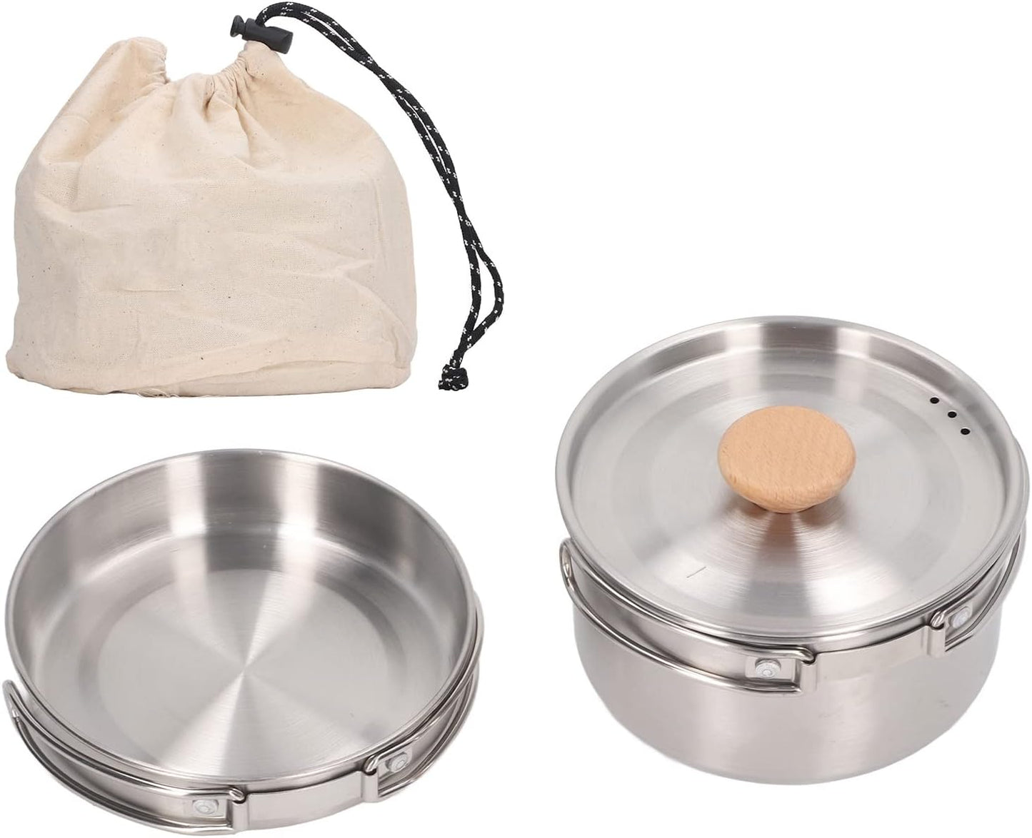 Serlium Stainless Steel Cookware Set - Portable Perfection