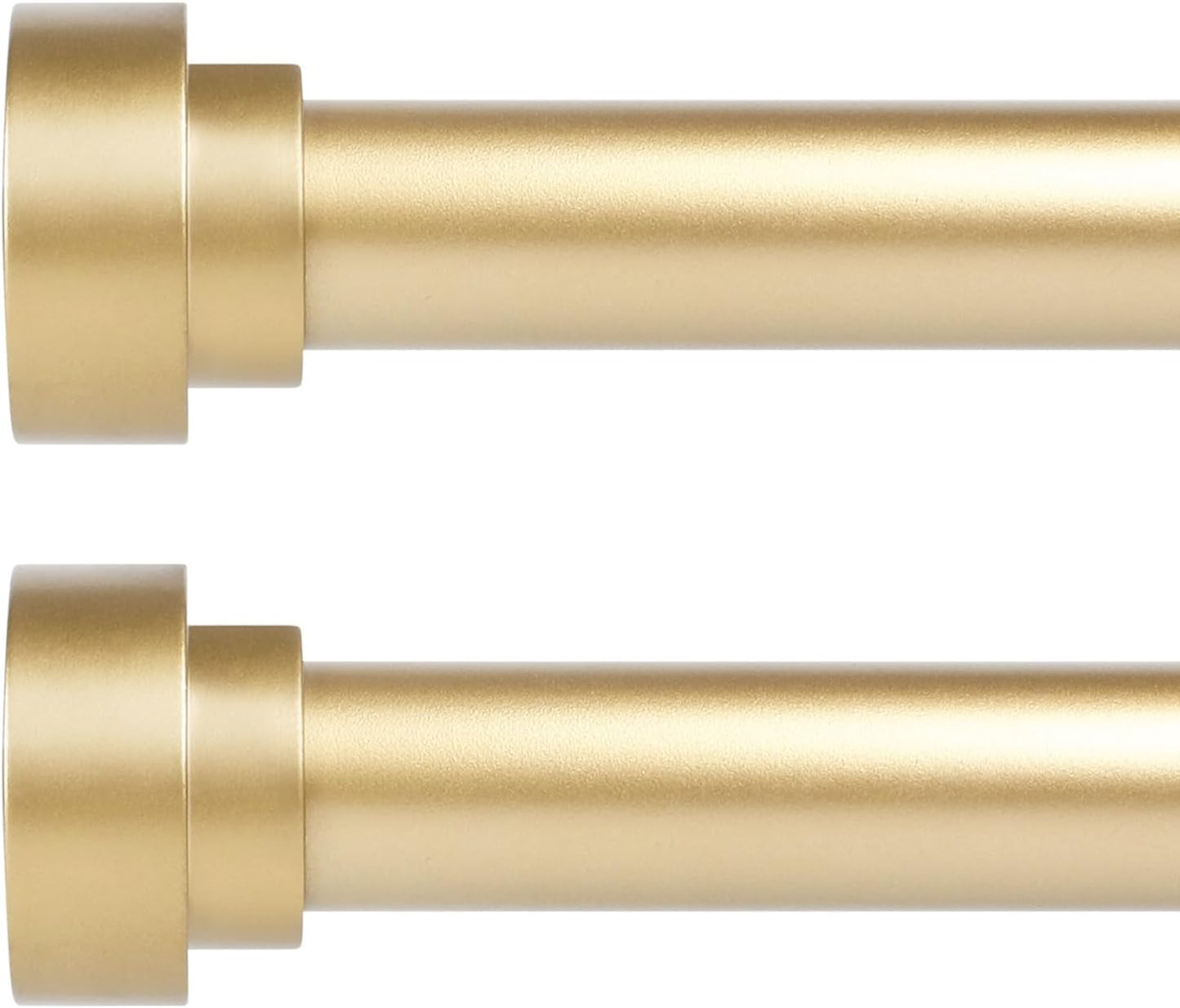 HEI! DEAR 2 Pack Gold Curtain Rods for Windows 48 to 84 Inch