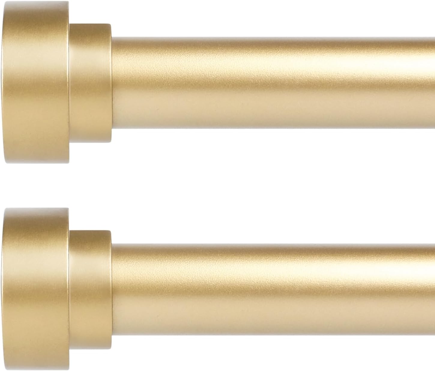 HEI! DEAR 2 Pack Gold Curtain Rods 18 to 60 Inch for Windows