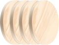 13.6 in Round Wood Plaques 4 Pack - Unfinished Pine Discs for Crafting