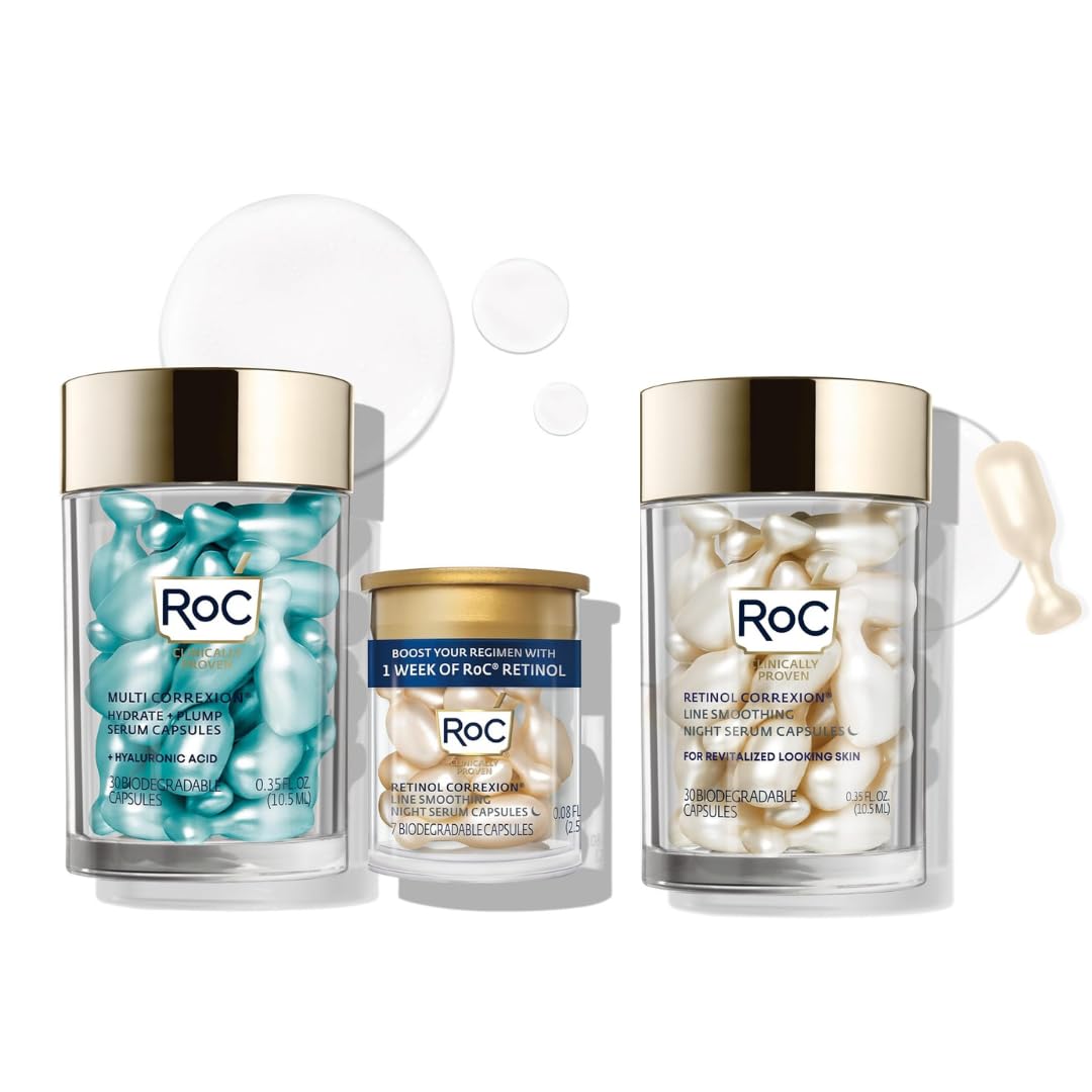 RoC Retinol Correxion Anti-Aging Night Serum & Capsules Bundle