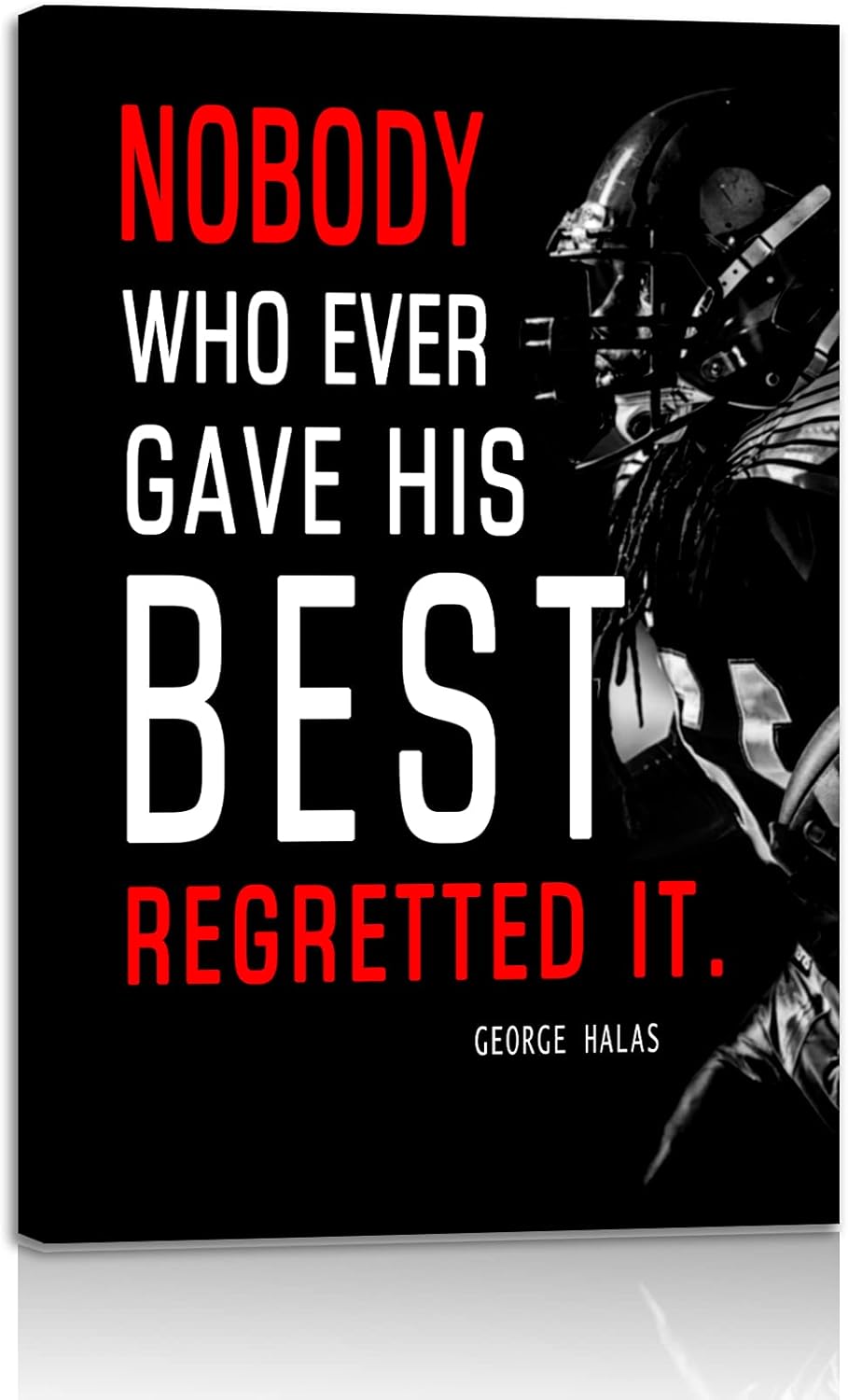 Football League Sports Decor Motivational Quote Canvas Art
