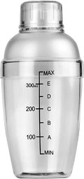 FEOOWV 350ml Cocktail Shaker with Scale & Strainer - Mix with Ease!