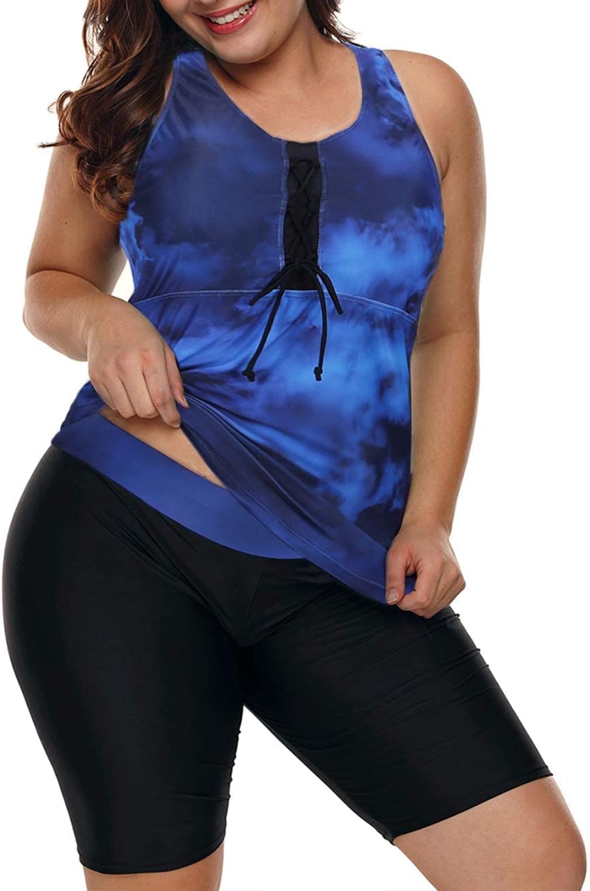 LALAGEN Womens Plus Size Tankini Swimsuits for Active Summer Fun