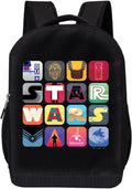 STAR WARS Lucasfilm Backpack Black Character 18 in - Durable Everyday