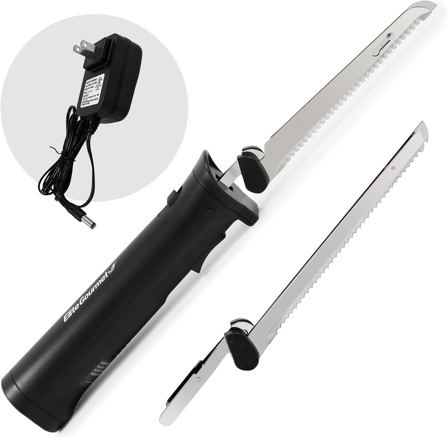 Elite Gourmet EK9810 Cordless Electric Knife for Easy Slicing