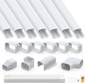 Air Jade Mini Split Line Set Cover, 3 in 25 ft Decorative PVC Kit