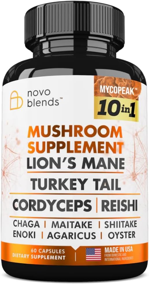 Brain Boost Nootropic Mushroom Complex - Memory Focus - Novo Blends