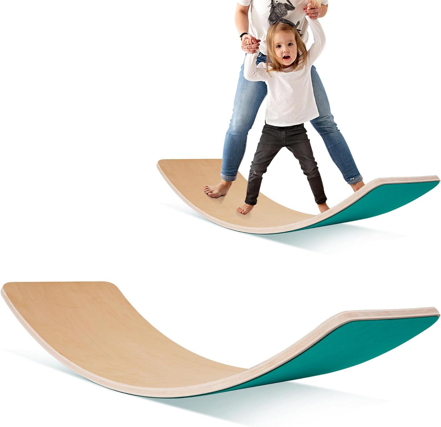 Wooden Balance Board Wobble for Kids and Adults - 32 Inch